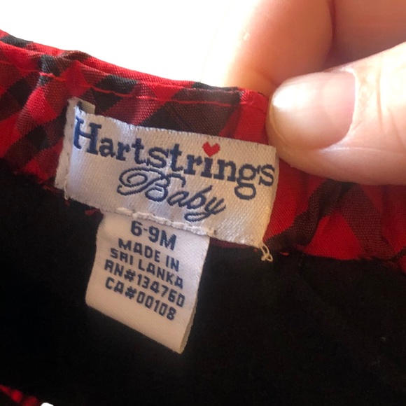 Hartstrings Red Plaid and Cream Lace Baby Skirt size 6 month - Picture 2 of 4